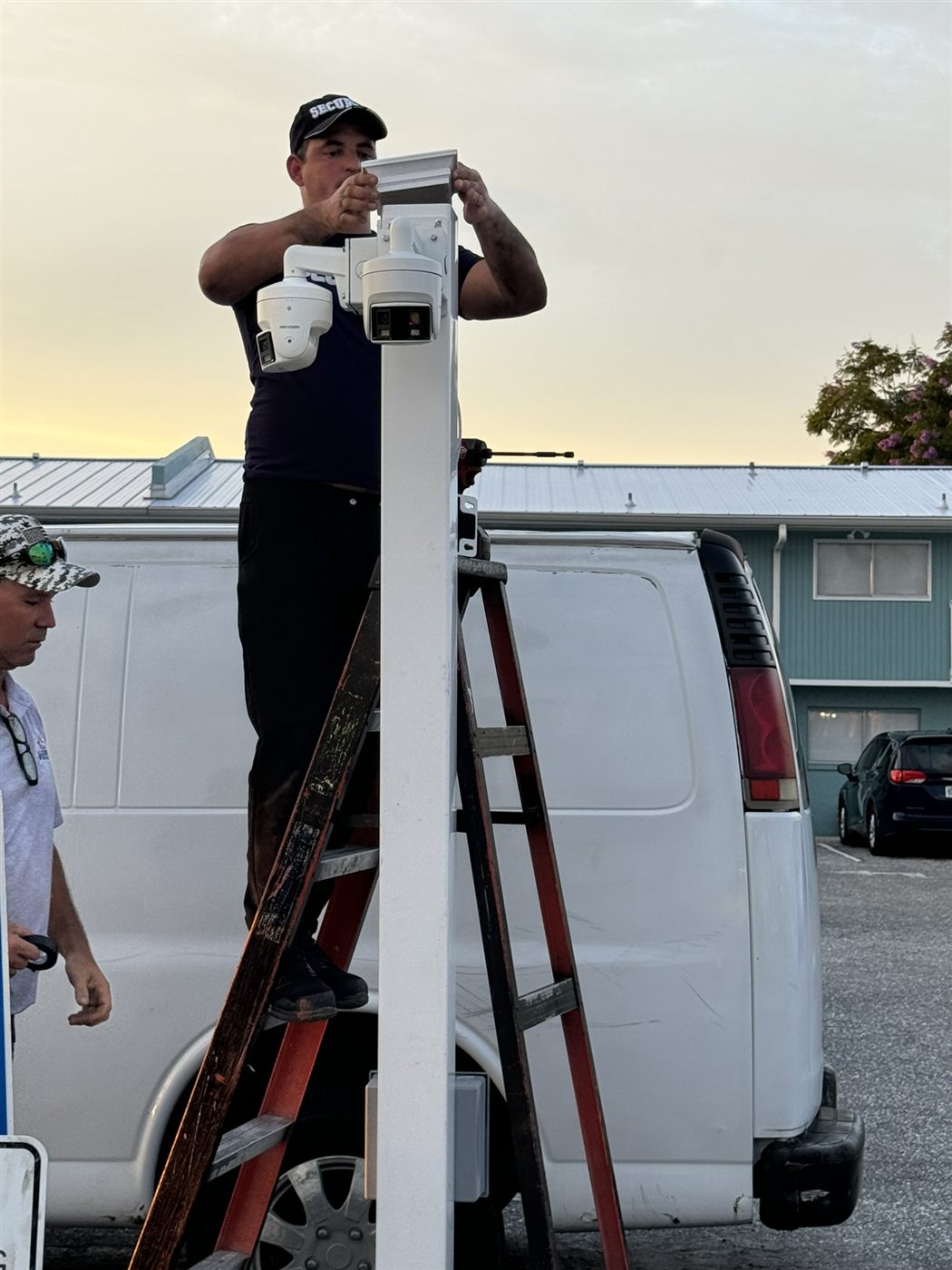 All Technology Security team Hikvision camera pole mount Sarasota FL