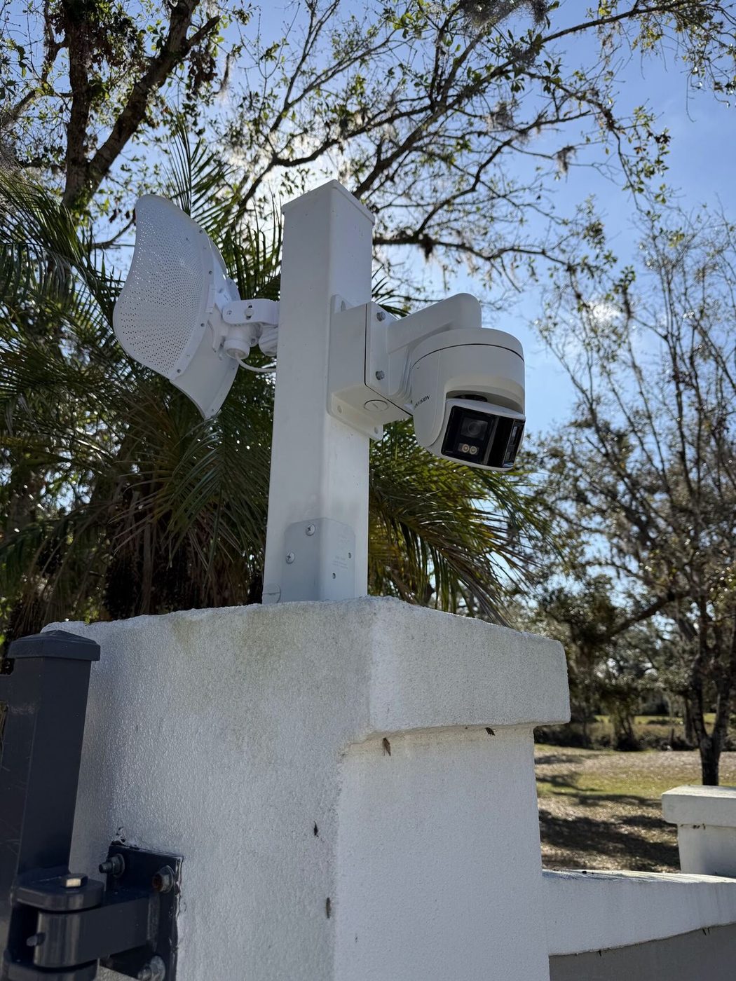 Gate Camera & WiFi Antenna — Residential security system installation Sarasota FL | All Technology Security