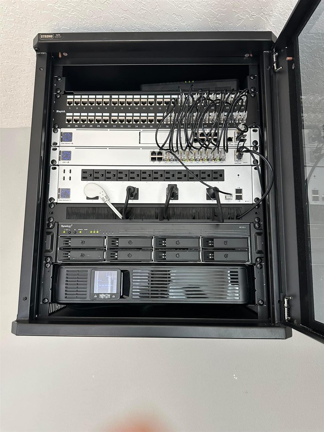 Ubiquiti UniFi network rack Dream Machine switch Synology NAS installation Sarasota FL